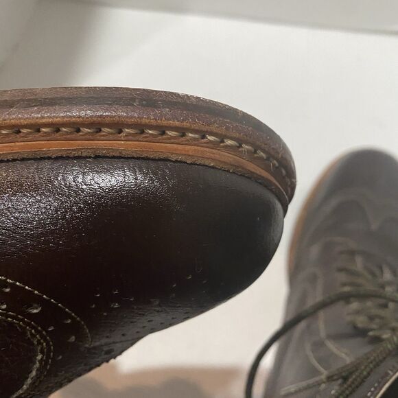 Stacy Adams Men\'s Madison II Wingtip Lace Leather Brown Boot Size 10 1/2 D EUC main image 8